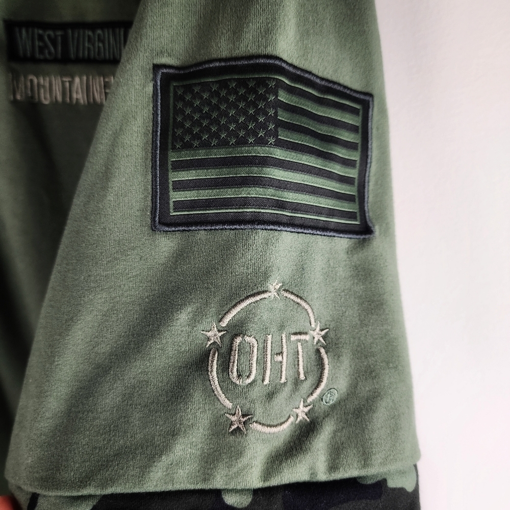 Colosseum WV Mountaineers OHT Military Appreciation Polo Size XL Olive Green - Picture 3 of 11